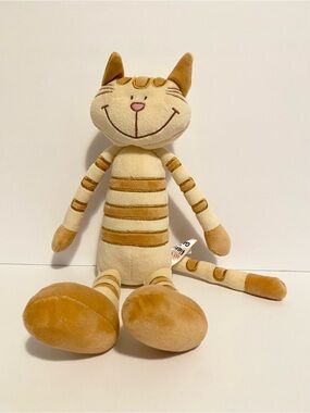 Ganz Kitty Cat Plush Toothpick Long Legs Stuffed Animal Striped Toy Kitten 13”
